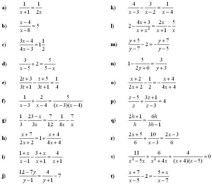 Linear equations and inequalities - Exercise 4